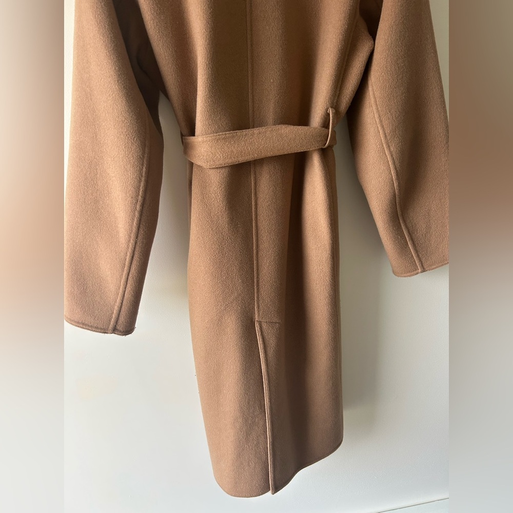 *sold* Uniqlo double face wool wrap coat - Picture 3 of 7
